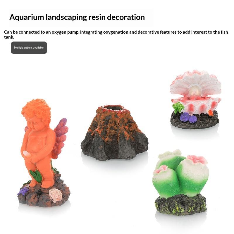 Volcano Shaped Aquarium Bubble - Marine Aquarium All In One ulasan dan harga