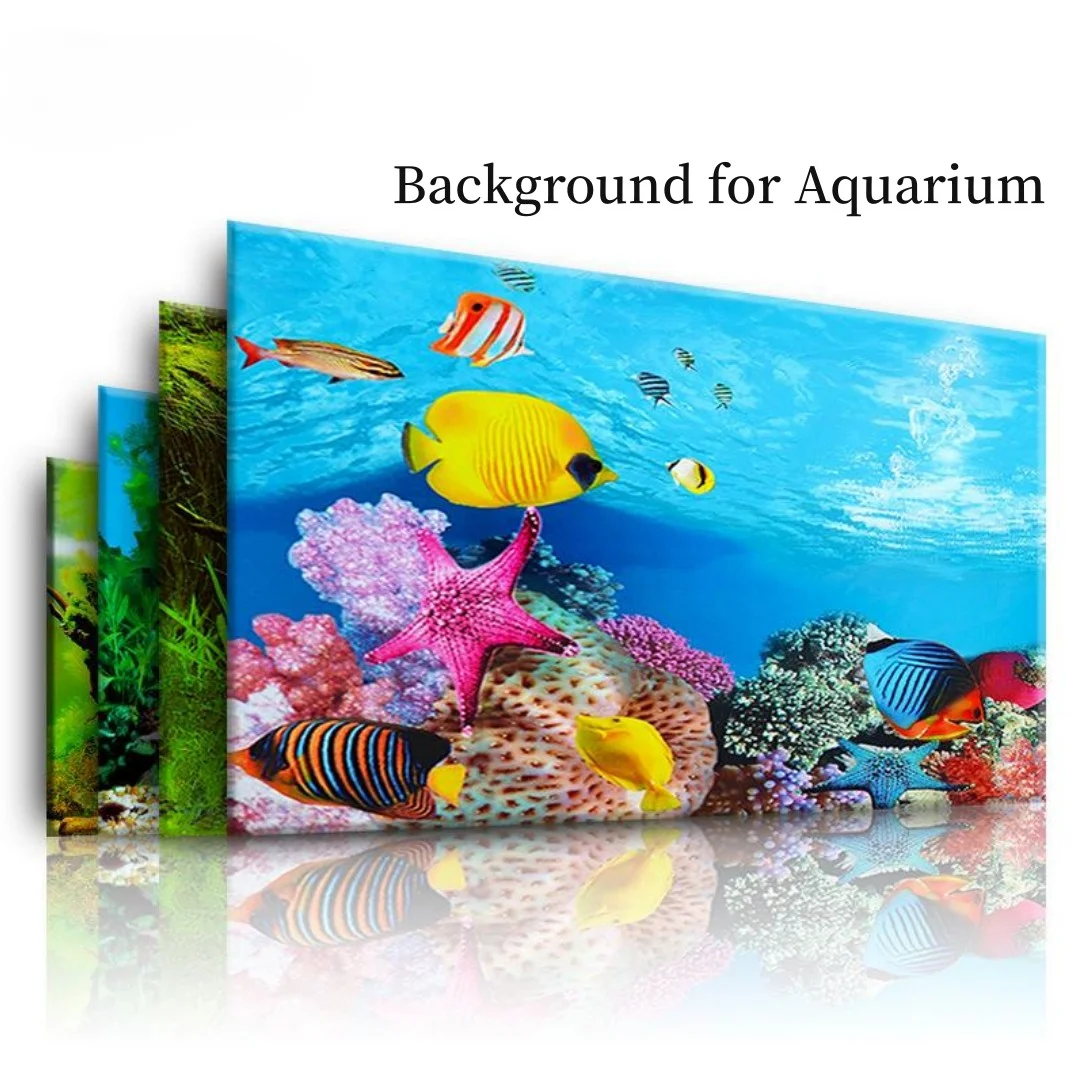 Background Aquarium 3D Sticker - Marine Aquarium All In One ulasan dan harga