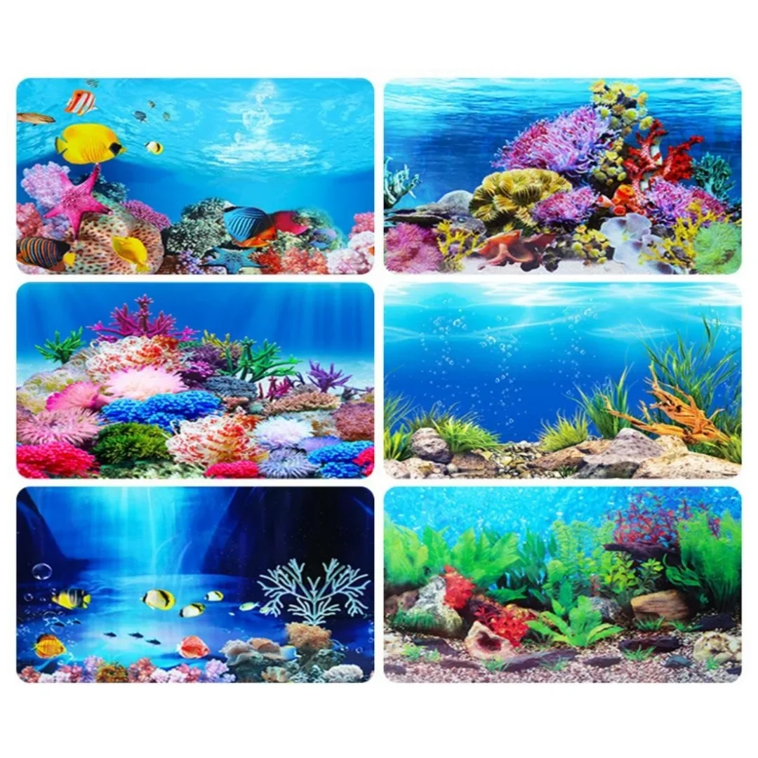 Background Aquarium 3D Sticker - Marine Aquarium All In One ulasan dan harga